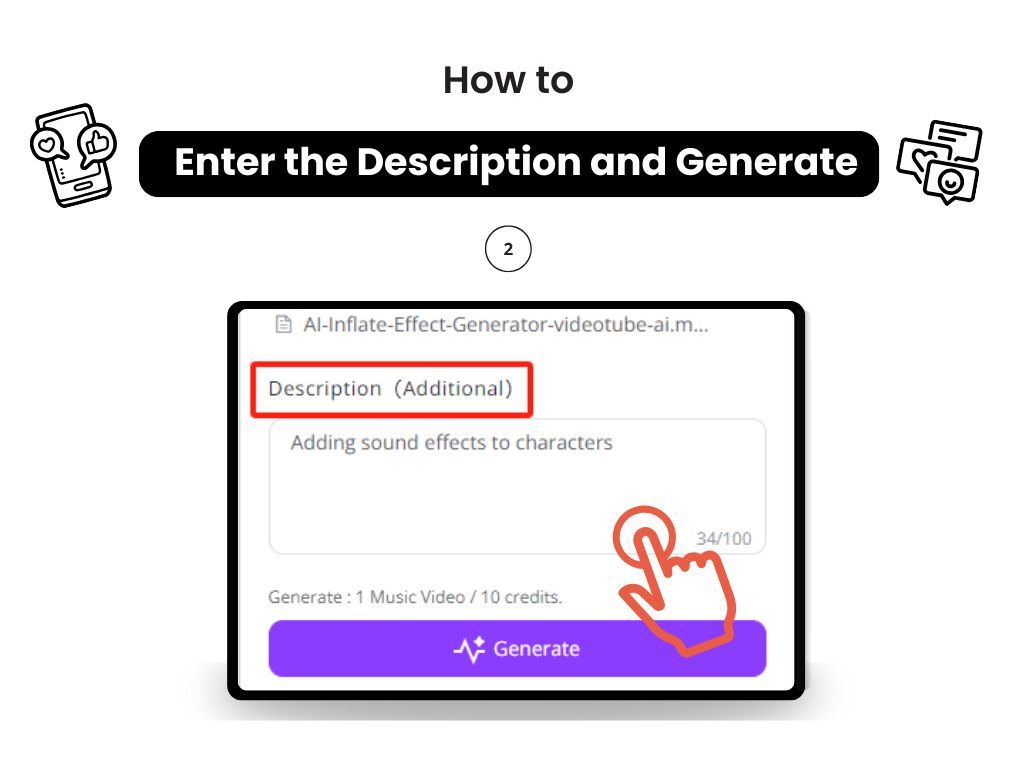 Step 2: Enter the Description and Generate-AI-Music-Video-Generator-Remusic
