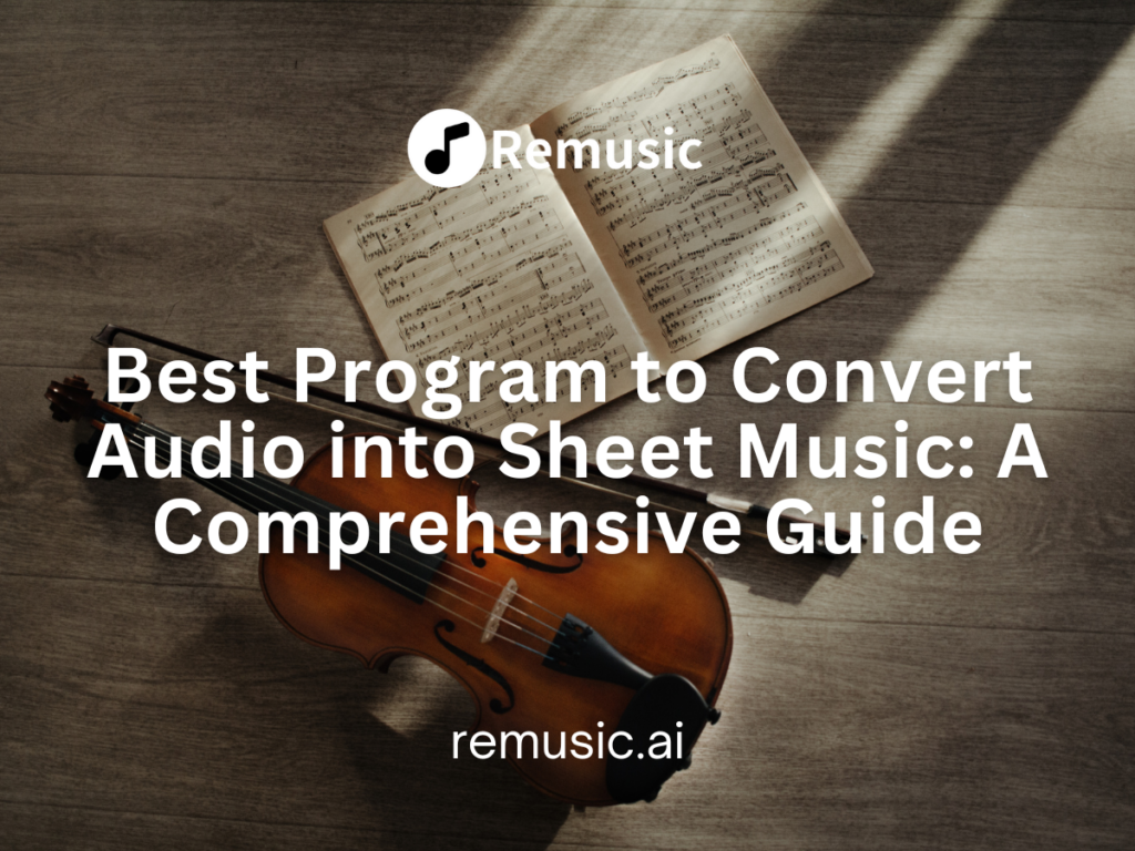 Best Program to Convert Audio into Sheet Music