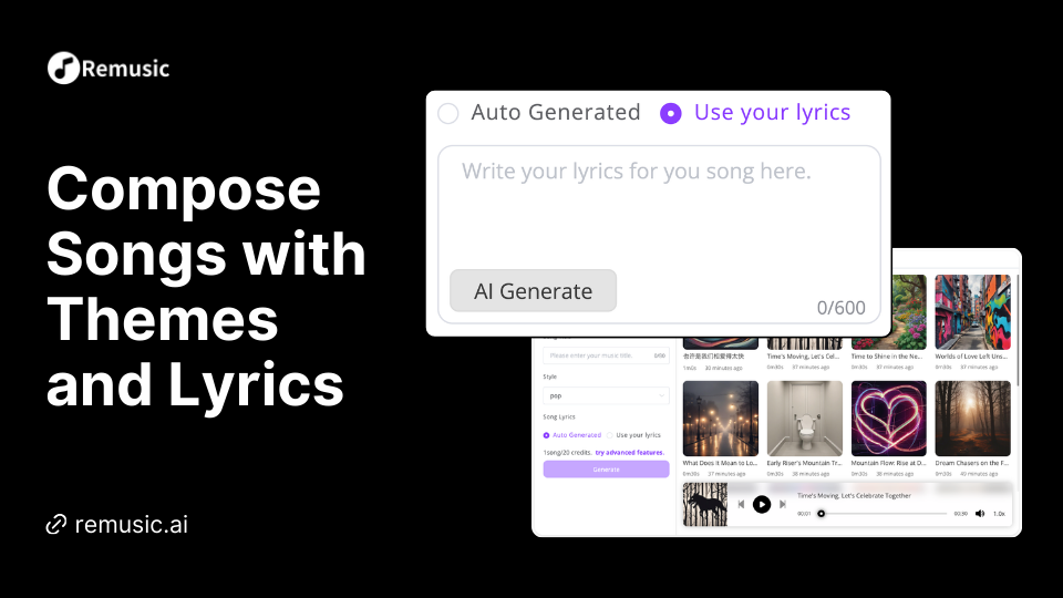 Compose Songs with Themes and Lyrics - AI Music Generator